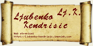 Ljubenko Kendrišić vizit kartica